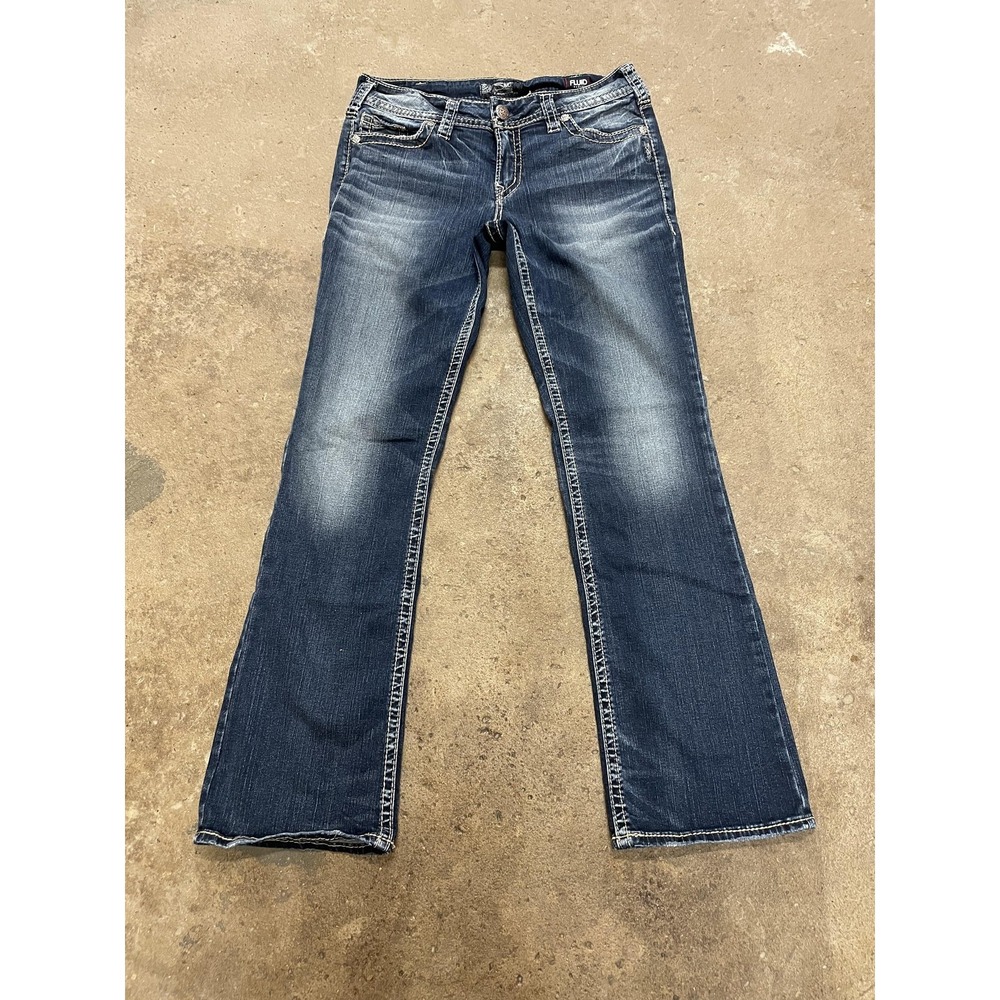Silver Jeans Co. Jeans Womens W31 L31 Medium Wash Suki Mid Slim‎ Bootcut Stretch